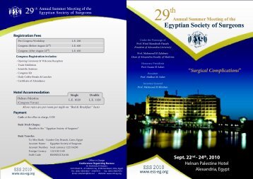 Download Conference Brochure - The Egyptian Society of Surgeons ...