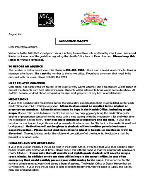 Nurse s Letter To Parents