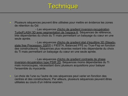 SÃ©quence de rehaussement tardif en IRM myocardique: techniques ...