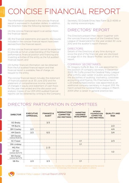 CPL Annual Report 2011/12 - Cerebral Palsy League