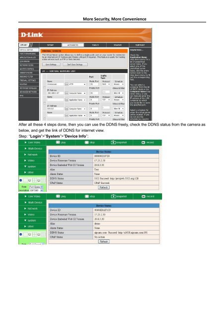 Wired/Wireless IP Camera Quick Installation Guide (IE Browser) - Elro