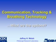 Communication, Tracking & Breathing Technology - National Mining ...