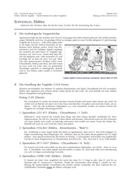 SOPHOKLES, Elektra - anadiplosis.de