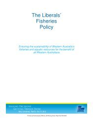 The Liberals' Fisheries Policy - Liberal Party of Australia | WA Division