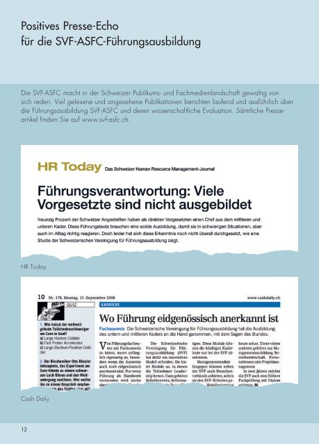 BroschÃ¼re SVF / PDF - SVF - ASFC Schweizerische Vereinigung fÃ¼r ...