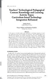 Teachers' Technological Pedagogical Content Knowledge and ... - Eric