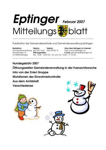 Mitteilungs blatt - Eptingen