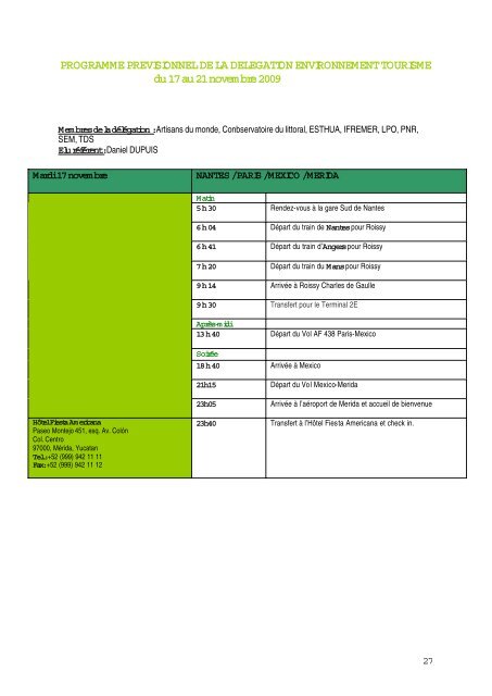 Dossier de mission Yucatan (PDF - 9 Mo) - Conseil RÃ©gional des ...