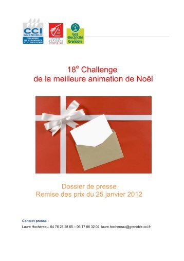 18 Challenge de la meilleure animation de NoÃ«l - CCI Grenoble