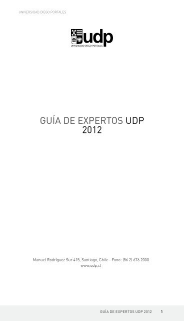 GuÃ­a de Expertos 2012 - Universidad Diego Portales