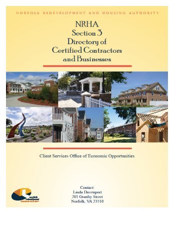 NRHA Section 3 Directory of Certified Contractors and Businesses