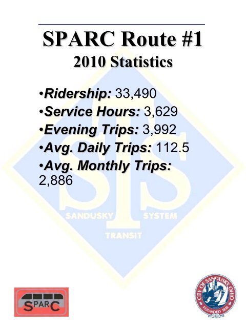 Sandusky Transit System ANNUAL REPORT 2009 - Erie County, Ohio