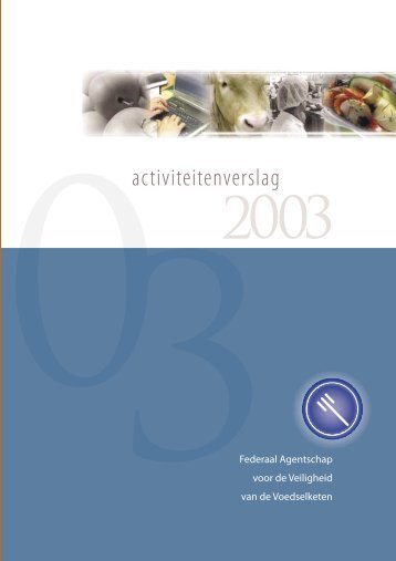 Activiteitenverslag 2003 - FAVV