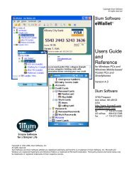 eWalletÂ® Users Guide and Reference - Ilium Software