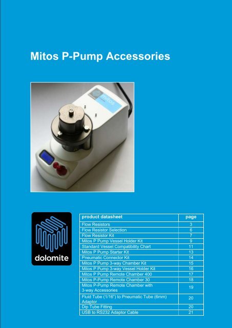 datasheet - Dolomite Microfluidics