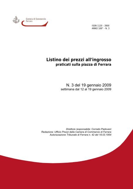 LISTINO 03.pdf - Camera di Commercio di Ferrara