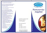 Partyservice - Angebot (PDF 3 67 MB) - Gastro Leinefelde Gmbh