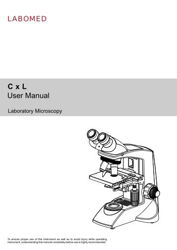 manual (UK) - BMS and Labomed - high quality microscopes