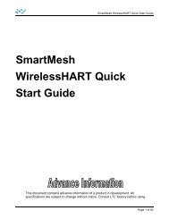 SmartMesh WirelessHART Quick Start Guide - Linear Technology