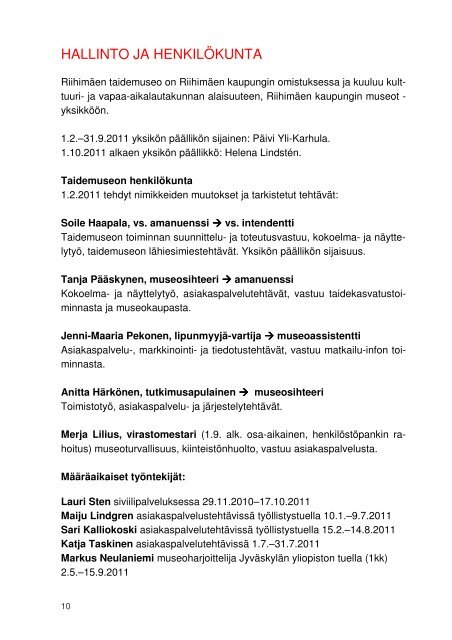 toimintakertomus2011 - RiihimÃ¤ki