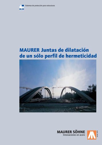 MAURER Juntas de dilatación de un sólo perfil de hermeticidad (0.7 ...