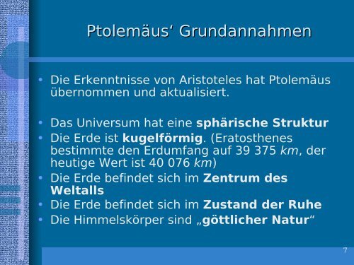 Das geozentrischen Weltbild Physik - airlich