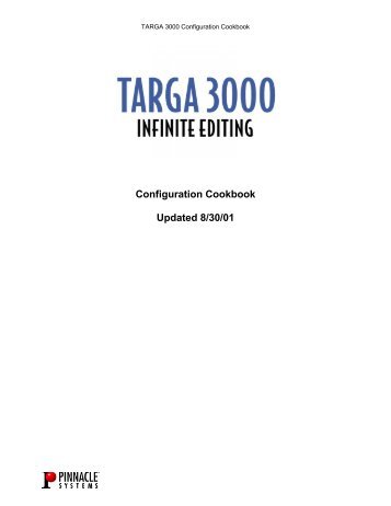 Pinnacle Targa 3000 'Technical requirements' - Creative Video