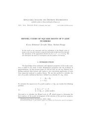 Applicable Analysis and Discrete Mathematics HENSEL CODES OF ...