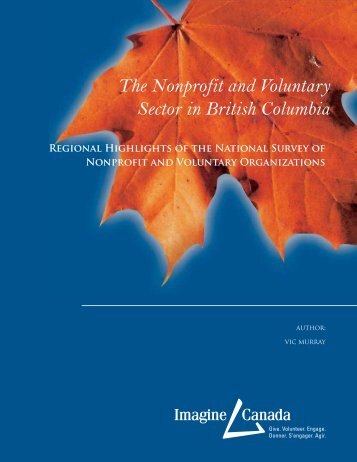 The Nonprofit and Voluntary Sector in British Columbia