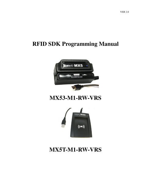 RFID SDK Programming Manual MX53-M1-RW ... - Posh Mfg. Ltd.