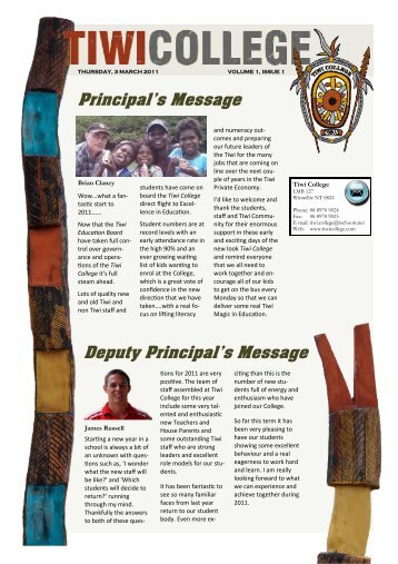 Tiwi College Newsletter - Tiwi Land Council