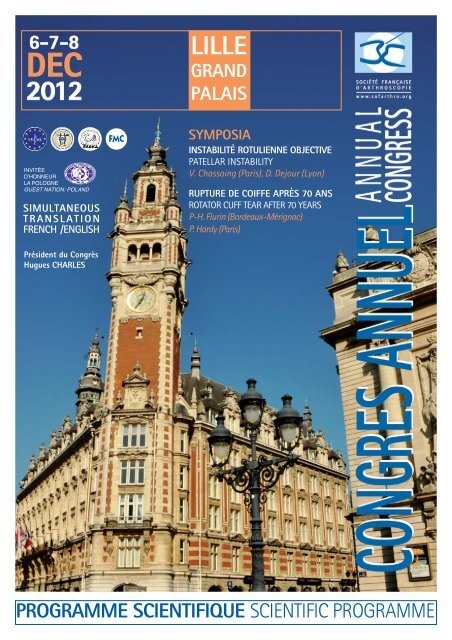 Programme 2012 - Société française d'arthroscopie