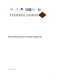 Veiklos pavadinimas - LyderiÅ³ laikas - Å vietimo ir mokslo ministerija