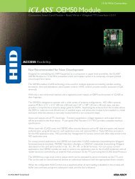 iCLASS OEM50 Reader Module Datasheet - HID Global