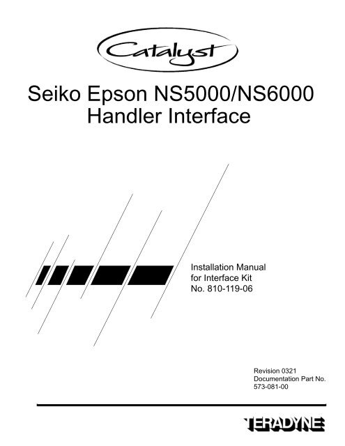 Seiko-Epson NS5000-6000 Handler Interface Manual - Zzybot.Net