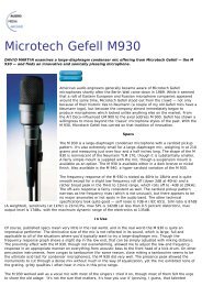 Microtech Gefell M930 - Josephson