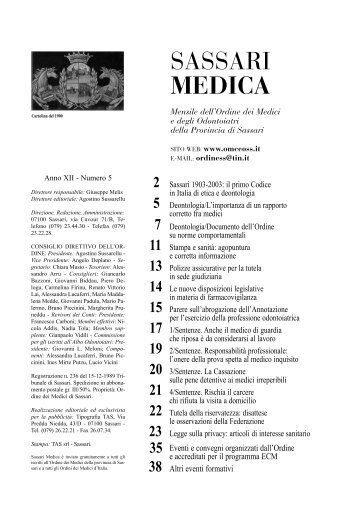 SASSARI MEDICA n. 5 - OMCeO Sassari