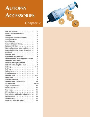 AUTOPSY ACCESSORIES - Mopec