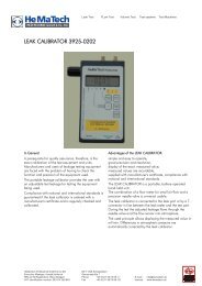 LEAK CALIBRATOR 3925-0202 - Hematech Industrieautomation ...