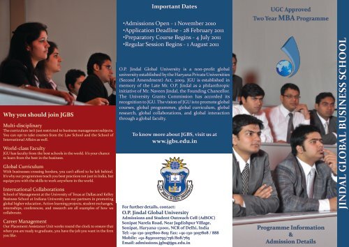 Programme Information (PDF) - OP Jindal Global University