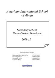 Secondary School Timetable 2011-2012 - American International ...