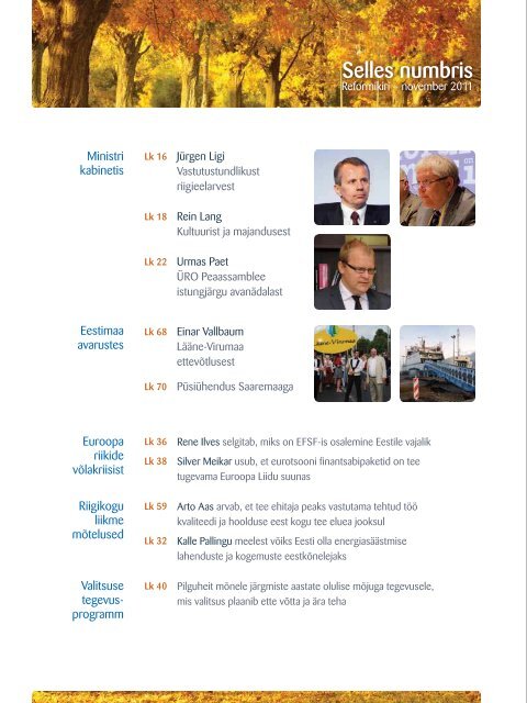 Reformikiri sÃ¼gis 2011(pdf, 7.7 MiB) - Reformierakond