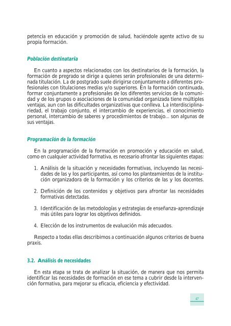 FormaciÃ³n en PromociÃ³n y EducaciÃ³n para la Salud - Ministerio de ...