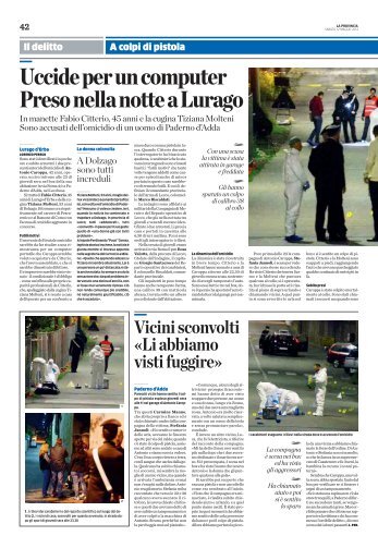 Uccide per un computer Preso nella notte a Lurago - La Provincia di ...