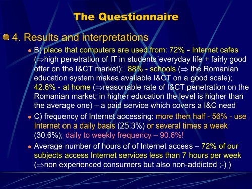 Internet Impact on Romanian Students