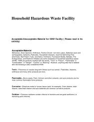 Household Hazardous Waste Facility Information