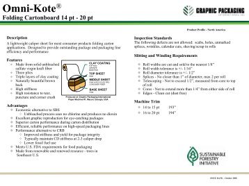 Folding Cartonboard 14 pt - Graphic Packaging