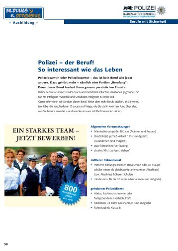 Polizei â der Beruf! So interessant wie das Leben - IBO