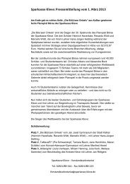 Die gesamte Pressemitteilung der Sparkasse Kleve vom 1. MÃ¤rz 2013