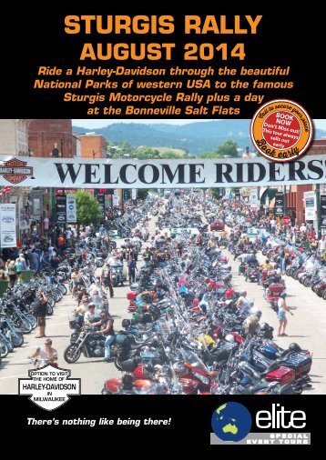 a copy of the Sturgis 2014 brochure - Elite Special Event Tours